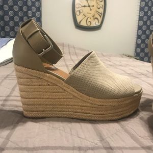 Khaki wedges - size 8.5